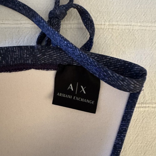 Armani Exchange bikini in dark blue denim style new
