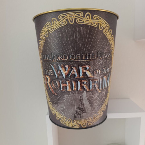 The Lord of the Rings The War of the Rohirrim collectible metal popcorn bucket