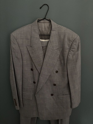 Hugo Boss Blazer used, grey plaid, size 50/L with gift trousers