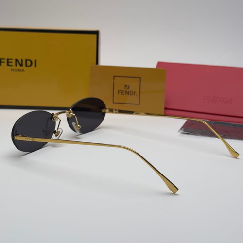 Fendi Roma Oval Gold Edition women's sunglasses new, black and brown