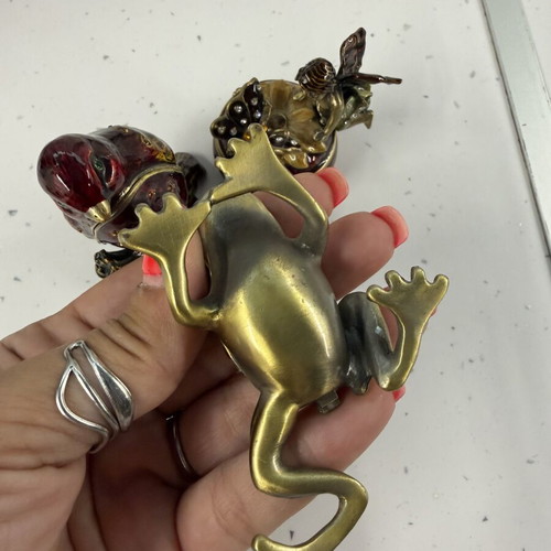 Vintage Handcrafted Trinket Box Collection with Bird, Fairy, Turtle & Frog