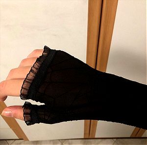 Μακριά γάντια με σχέδιο ιστού αράχνης