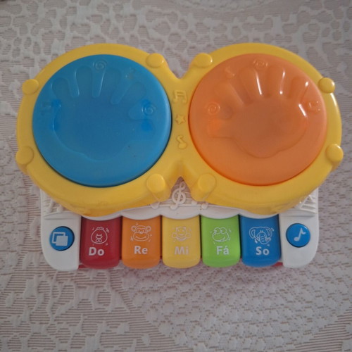 Fisher Price drums and keyboard used, without batteries