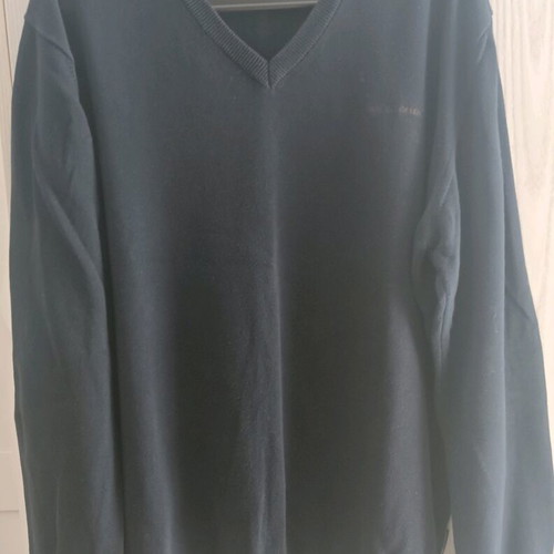 Navy & Green knitted sweater with V neck, like new, size XXL