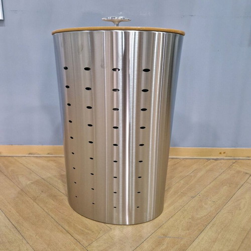 Laundry basket 40 liters with oak lid, 58cm height new