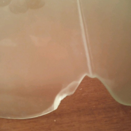 Ceiling light glass used, frosted with carved designs diameter 40