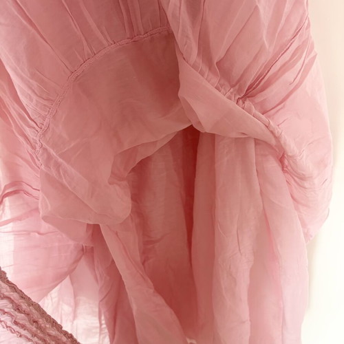 Dress baby pink used, strapless with lining
