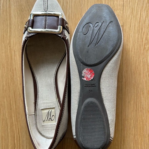 Zara ballerinas No38 like new, beige and brown