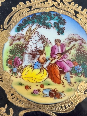 Imperial Limoges France collectible plate handmade with 22K gold