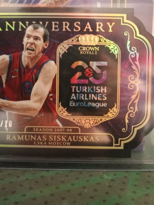 Ramunas Siskauskas 08/10 Anniversary CSKA Moscow Card new