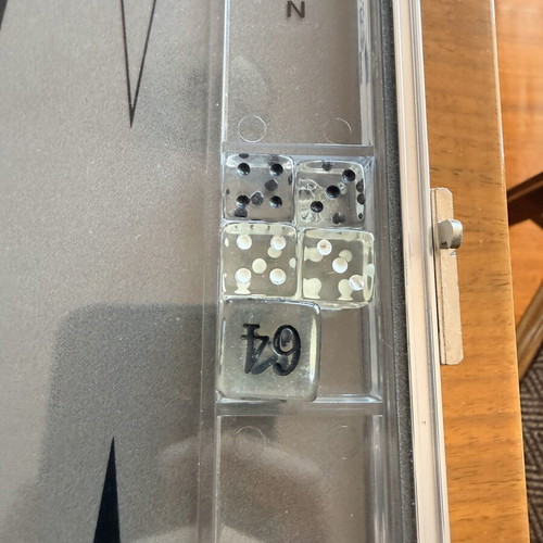 Seafarim Ionian S.A. vintage backgammon set in aluminum case