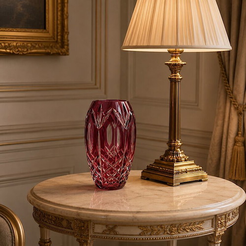 Crystal red vase like new