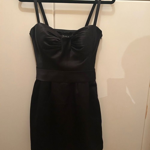 Satin Petite Dress Black New