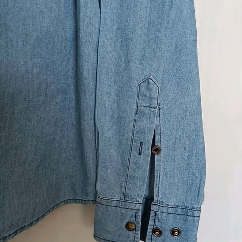 Denim shirt like new, unisex, size L, blue