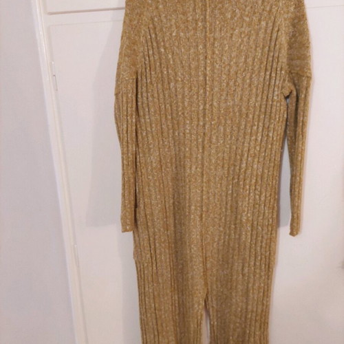 Knitted long cardigan Pull & Bear like new, beige and mustard