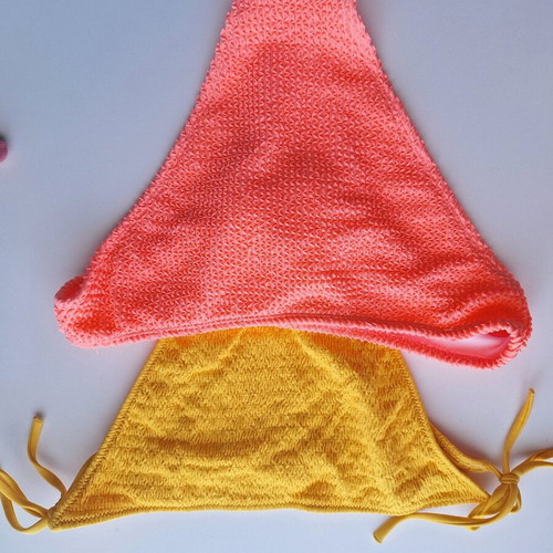 Calzedonia women's swimwear small new, yellow and orange, set of 2