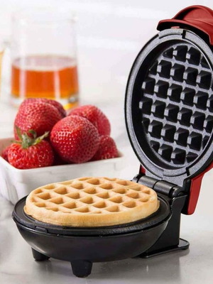 Mini waffle maker round shape 350W new
