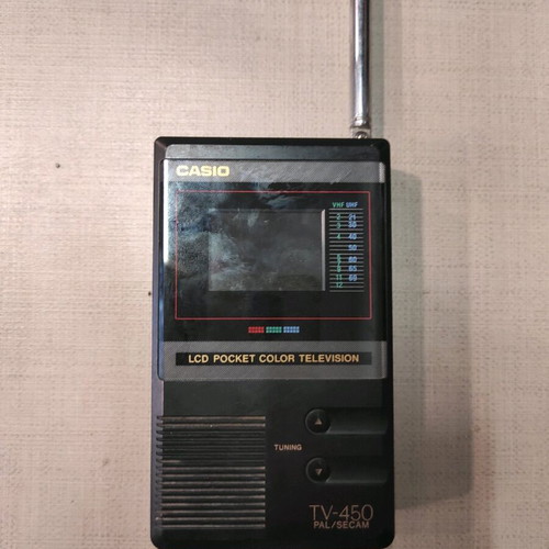 Casio LCD Pocket Color Television used, PAL/SECAM system
