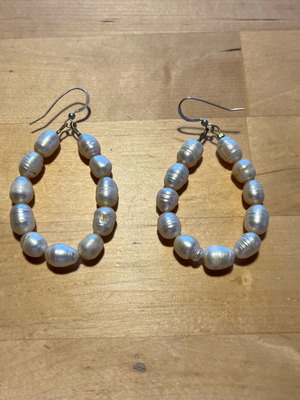 Freshwater pearl earrings used