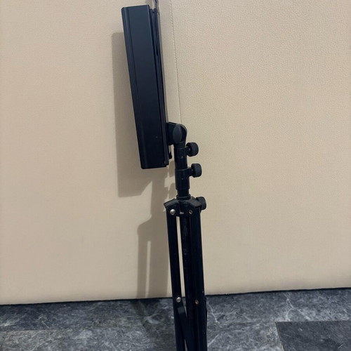 Music stand, guitar floor stand and guitar footrest used