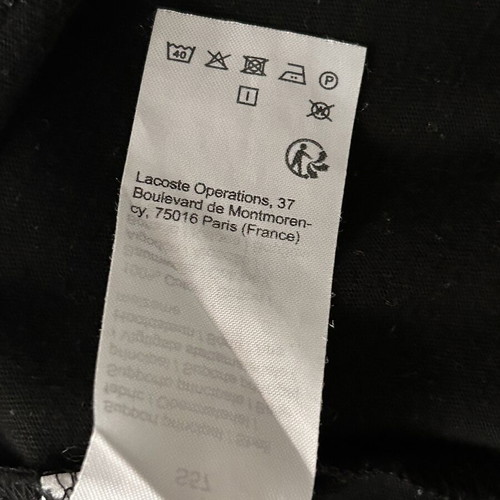 Lacoste men's V-neck t-shirt black size S