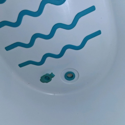 Baby bath white anti-slip with cap used