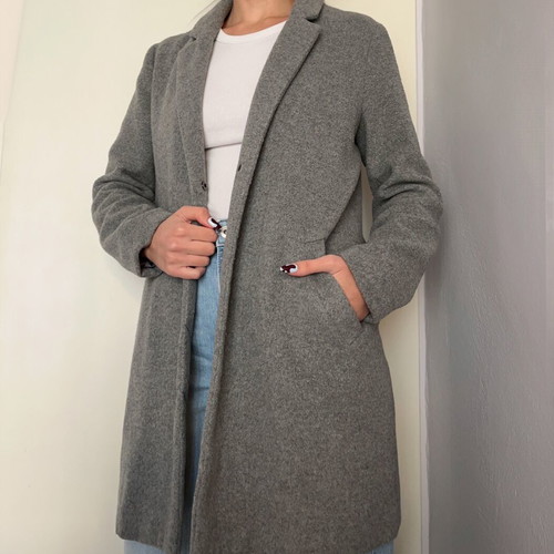 Atmosphere grey wool coat new, size M