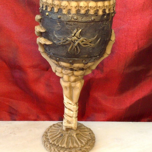 Bakelite Wood Metal Goblet like new, 19cm height