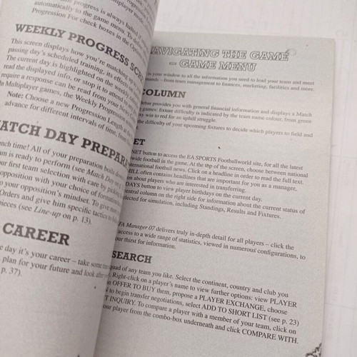 FIFA Manager 07 game manual used