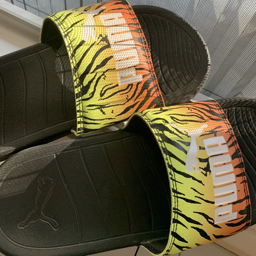 Puma Popcat 20 Zebra sliders, black, size 35.5