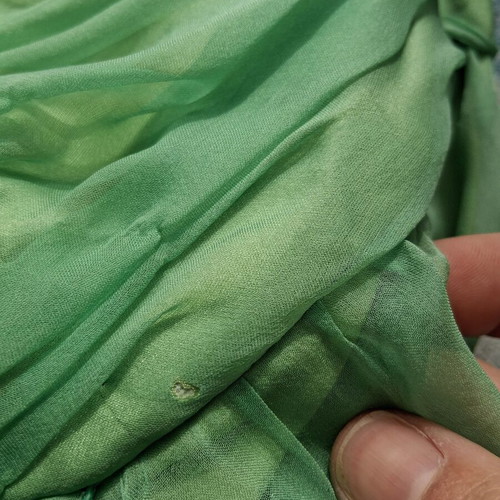 Kathy Heyndels dress used, small, light green, strapless