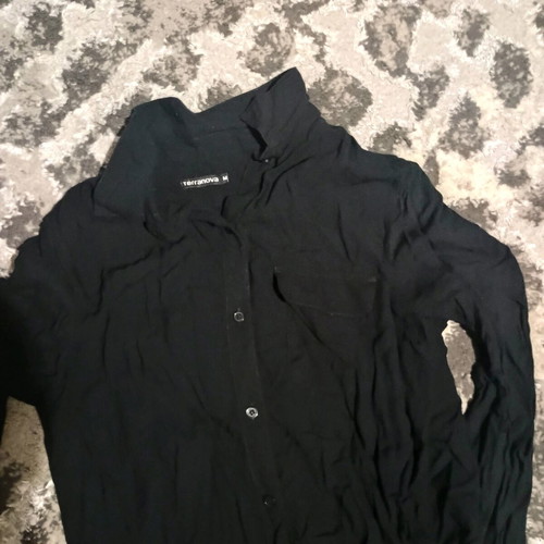 Terranova women's black shirt like new semi-transparent