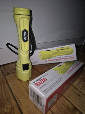 Bright Star Razor flashlight new WorkSAFE LED 3AA 325 lumens