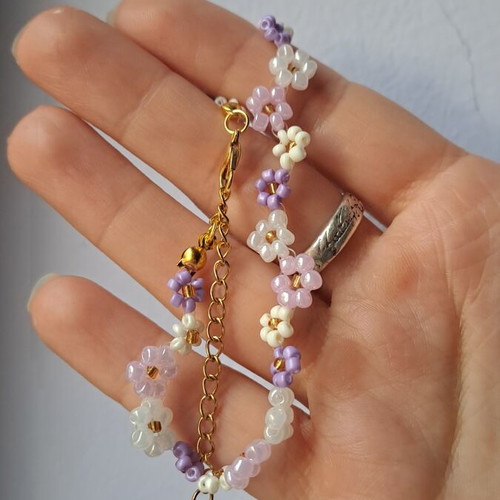 Women's jewelry set new, pink and gold colors