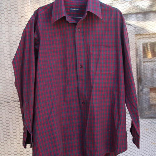 Burgundy checked shirt like new, size L