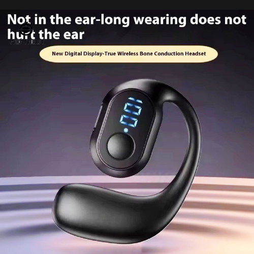 Wireless Open-Ear Bluetooth Headset with Clip and Touch Control, New