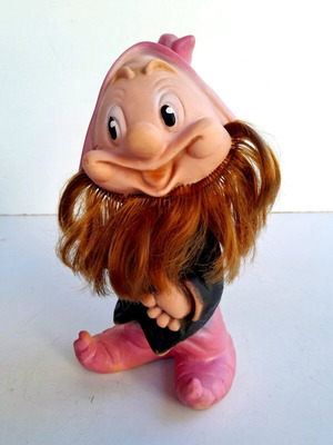 Plastic dwarf with kazoo new, 1960s decade