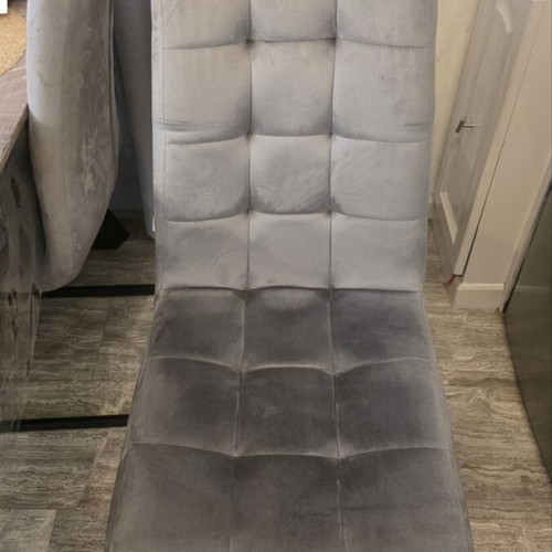 Dining chairs set of 6 in gray, like new