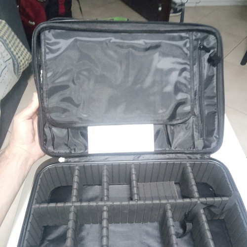 VEVOR Makeup Train Case Large 3-Tier Storage with Handle and Strap