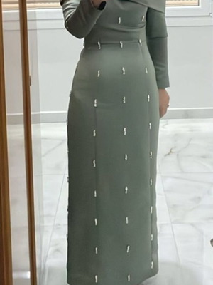 Evening dress, green, size M / 38 / 10
