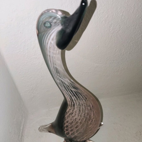 Murano large swan 32 cm like new, crystal decoration