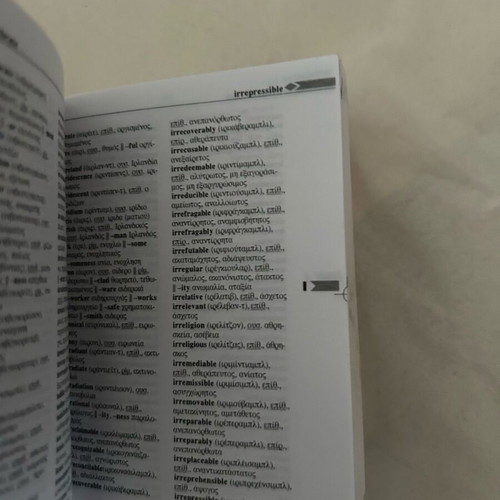 English Greek pocket dictionary small size like new