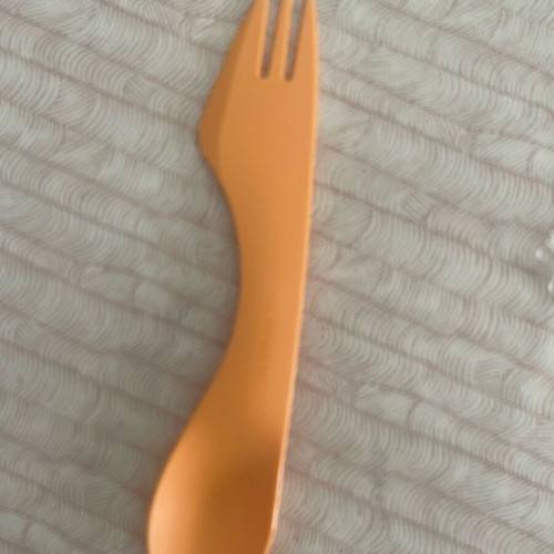 Tupperware plastic spoon-fork new, two in one