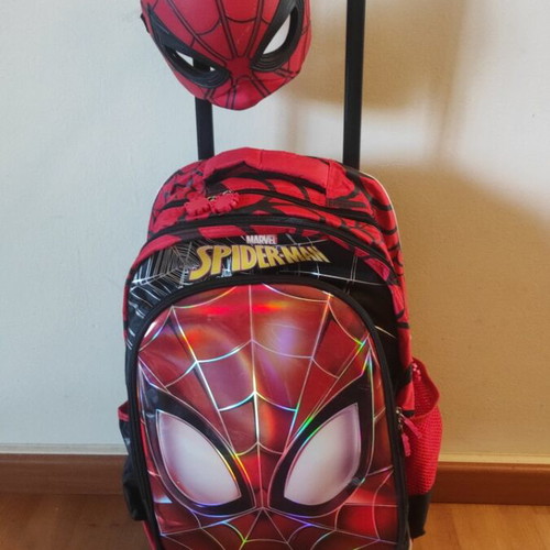 Spiderman trolley school bag by GIM with mask