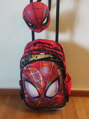 Spiderman trolley school bag by GIM with mask