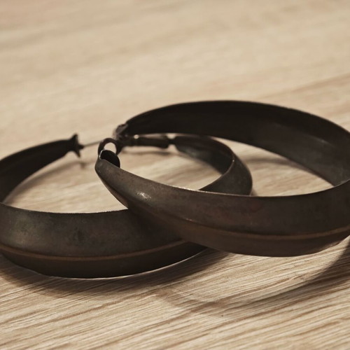 Vintage hoop earrings used