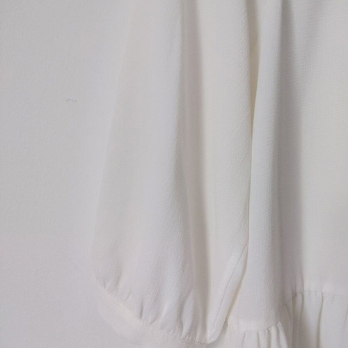 Moutaki white blouse with 3/4 sleeves, size M