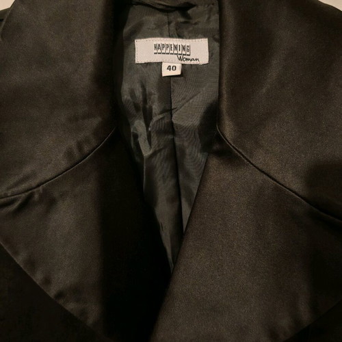 Women's satin jacket like new, black, size L