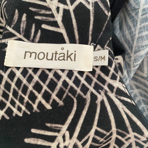Moutaki linen dress like new, long with pockets and zipper