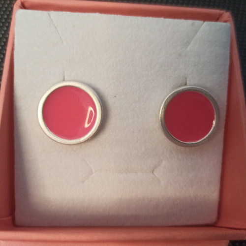 Prigipo Palette Large earrings pink coral silver 925 new